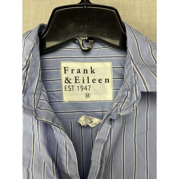 Frank & Eileen “Eileen” Barry Button Down Blue Stripe Shirt Size M - Picture 1 of 8